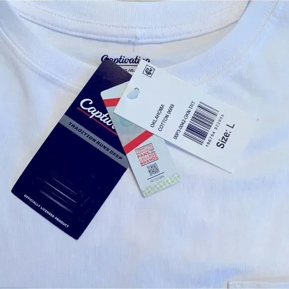 Captivating Women’s OU Oklahoma University Cotton Licensed T-Shirt Size Large - Picture 8 of 9